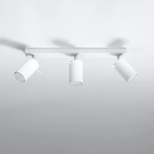 Stropní svítidlo bílé moderní RING 3L Sollux do obýváku kuchyně ložnice loftové