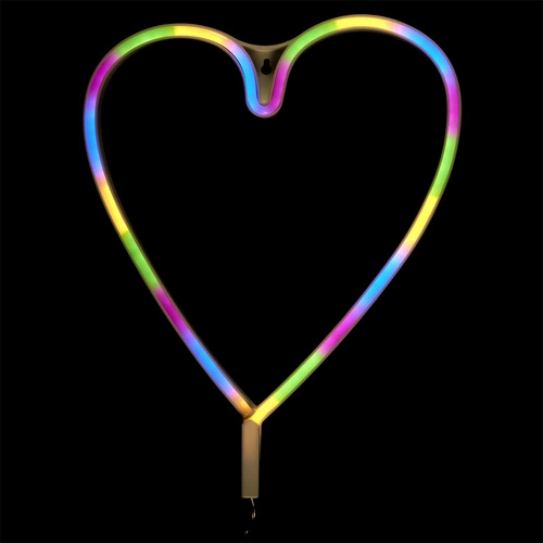 LED neonová srdcová lampa