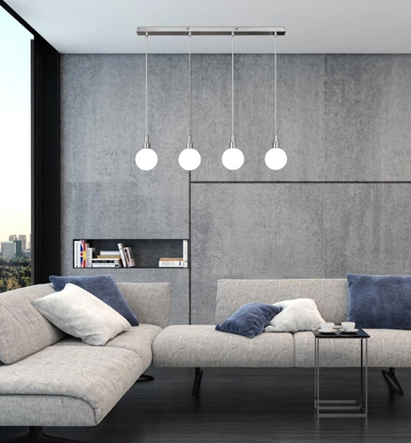 Závěsné svítidlo koule Maldus chromové 4bodové skleněné do obýváku a jídelny CANDELLUX