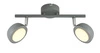 Stropní svítidlo 2x6W LED šedé 3000K