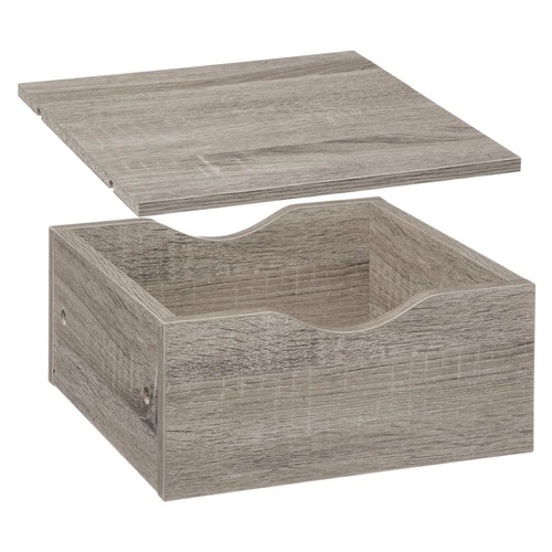 Šedý noční stolek se zásuvkou a policí 31 cm moderní Kali 5five simply smart