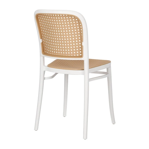Jídelní židle Antonio bílá plastová stohovatelná, thonet styl, snadné čištění Intesi