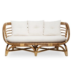 Boho pohovka Farah Atmosphera bílá ratanová dvoumístná s područkami do obýváku