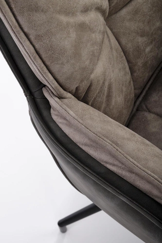 Otočná židle Rolan Intesi čalouněná šedá s područkami do kanceláře a obývacího pokoje