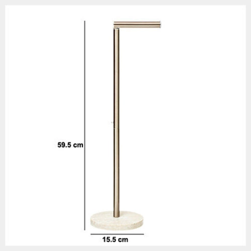 Luxusní stojan na toaletní papír Come 5five simply smart béžový se stříbrnou do koupelny 59,5 cm