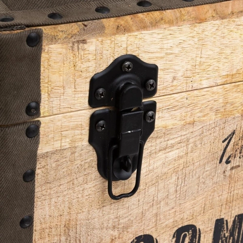 Hnědý čtvercový taburet se schovkou Colonial Atmosphera do obýváku a předsíně 49 cm