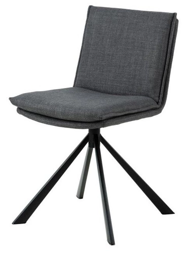 Jídelní židle Flynn Actona čalouněná tmavě šedá otočná moderní loftová