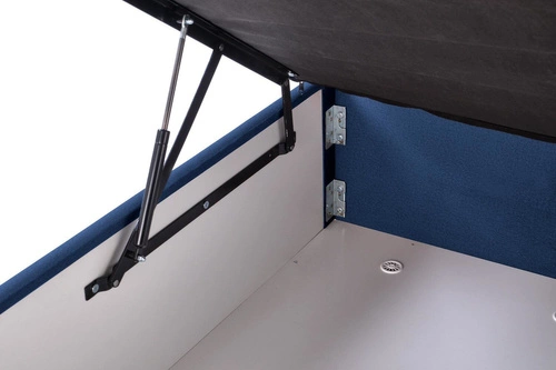 Čalouněná postel Renji 160x200 modrá s úložným prostorem moderní do ložnice