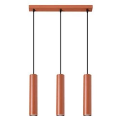 Závěsné svítidlo Lagos 3bodové loftové červené nastavitelné do obýváku a nad stůl