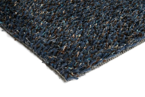 Vlněný modrý shaggy koberec Quartz 170x240 moderní do obýváku a ložnice snadný na údržbu