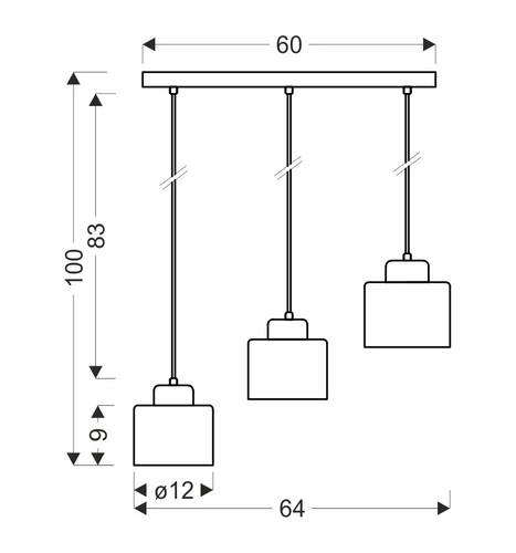Moderní stropní svítidlo Olena černé 3bodové do obýváku a jídelny nastavitelné
