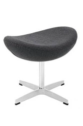 Čalouněný taburet Jajo inspirovaný Egg tmavě šedý 41 moderní do obýváku D2.DESIGN