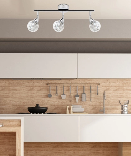 Moderní stropní LED svítidlo Bolo, 3bodové, chromované, nastavitelná do obýváku a kuchyně