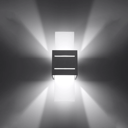 Moderní šedé nástěnné svítidlo LORETO Sollux do obýváku, ložnice nebo nad zrcadlo 30 cm