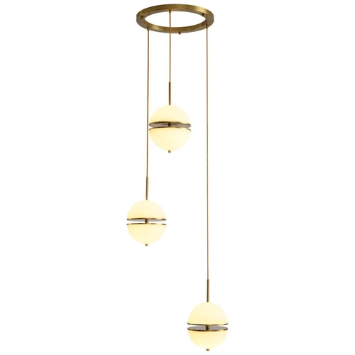 SFERA-3 LED závěsná lampa zlatá 50 cm