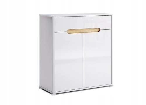 Bílá komoda Steff se zásuvkami, moderní komoda do obývacího pokoje a ložnice 90 cm Intesi