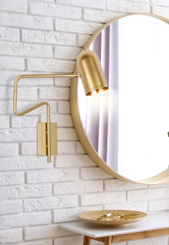 Nástěnné svítidlo Hosti moderní zlaté kovové do ložnice a obýváku Candellux Lighting 39 cm