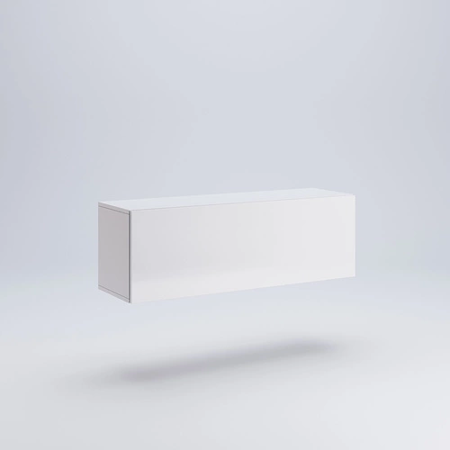 Závěsná TV skříňka Box 105 cm bílý lesk moderní do obýváku Intesi