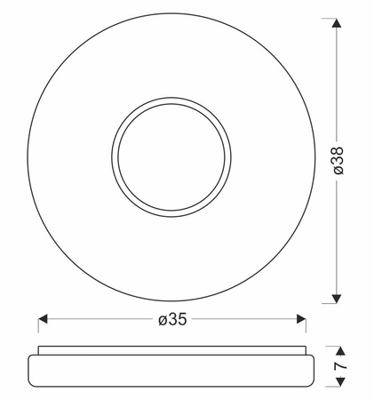 Stropní svítidlo BUBBLES stropní svítidlo 38cm 24W LED 4000K difuzor bílá+chrom