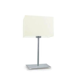 Stolní lampa Amalfi stínidlo ecru stojan stříbrný