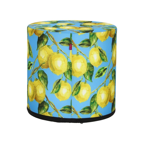 Zahradní voděodolný puf Lemon Intesi kulatý moderní na zahradu i balkon 40 cm