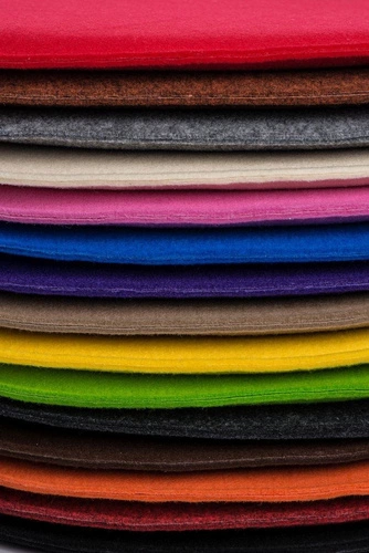 Filcový růžový podsedák na židli Intesi 39x39 do jídelny a obýváku