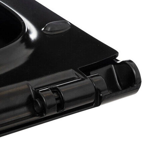 Ultra-Slim černé WC sedátko Softclose z duroplastu pomalu klesající