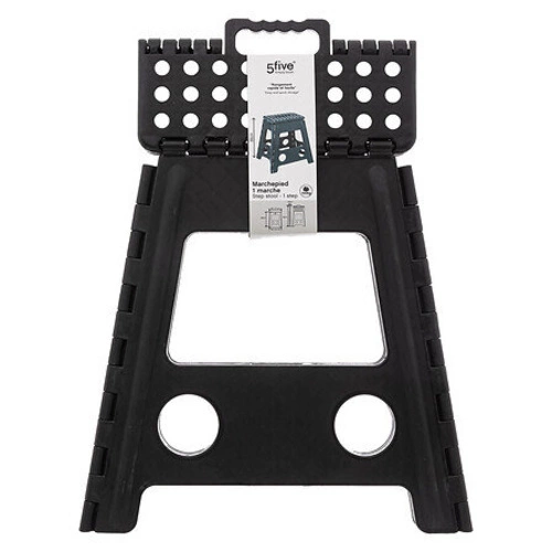 Skládací plastová stolička černá 39 cm do kuchyně a koupelny 5five simply smart