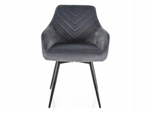 Jídelní židle Pina VIC šedý samet s područními opěrkami Intesi