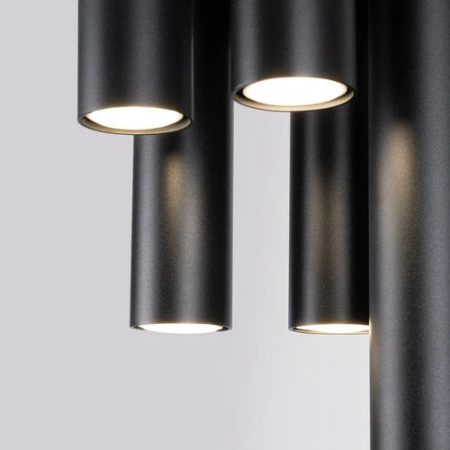 Moderní stropní svítidlo LAGOS 5P černá ocel do obýváku a ložnice SOLLUX