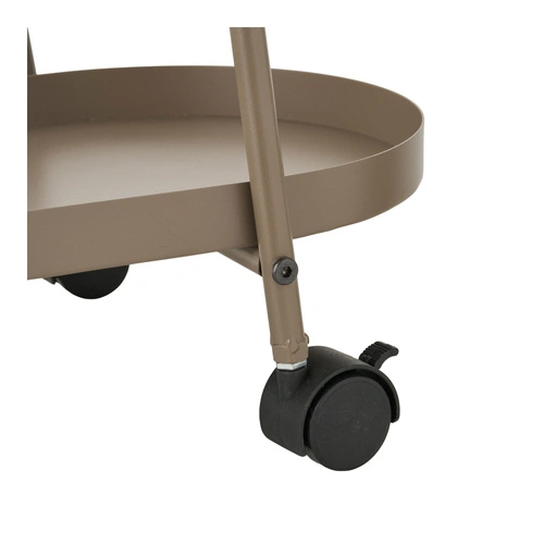 Empoli kovový dvouúrovňový barový vozík na kolečkách loftový do jídelny