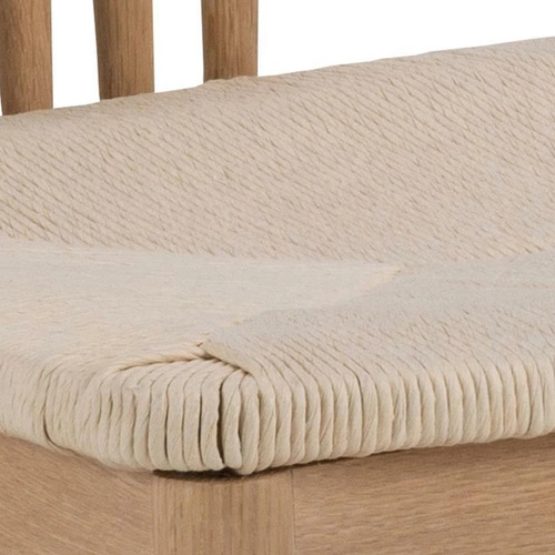 Dřevěná jídelní židle York Actona ve skandinávském stylu s područkami a jutovým sedákem