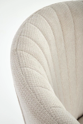 Čalouněná židle Odile béžová do jídelny a obýváku moderní na černých nohách Intesi