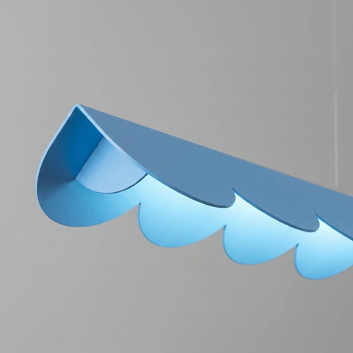 Závěsné LED svítidlo BISCUIT modré nastavitelné nad ostrůvek 98,5 cm