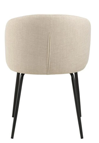 Moderní béžová čalouněná židle na černých nohách Lirra Beige Black