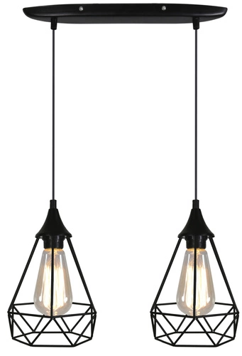 Závěsná lampa Sk.af 2x60W E27 černá