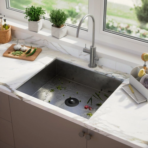 Silikonová zátka do dřezu Umbra Flex černá univerzální do koupelny a kuchyně 10 cm