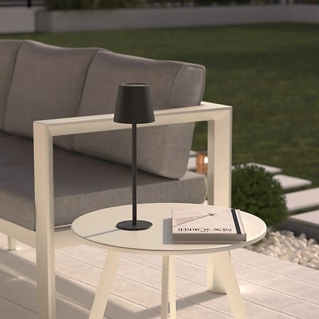 LED noční lampa Cody Atmosphera černá moderní dotyková na zahradu terasu IP44 USB