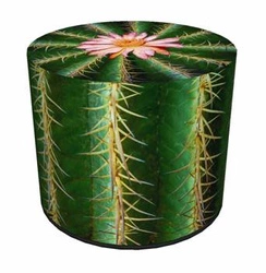 Kulatý taburet Karnegia Intesi moderní čalouněný multicolor do obýváku nebo ložnice 40 cm