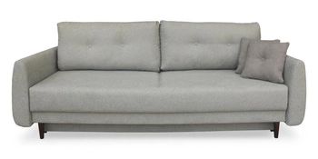 Rozkládací pohovka Forn Intesi šedá s úložným prostorem a funkcí spaní skandinávský styl do obýváku