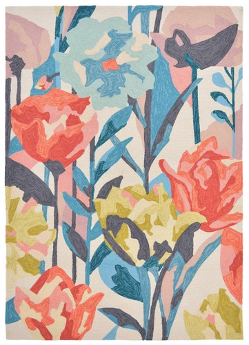 Venkovní koberec na terasu Verdaccio 200x280 moderní květinový snadno čistitelný multicolor