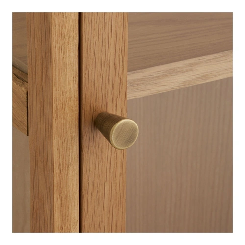 Zamora závěsná skleněná vitrína na alkohol do obýváku dub skandinávský