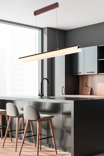 Závěsné LED svítidlo Curacoa hnědé moderní nad jídelní stůl a do obýváku 100 cm CANDELLUX