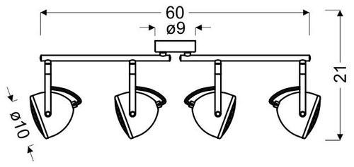 Šedé industriální stropní svítidlo Pent, nastavitelný 4bodový závěs do obýváku a ložnice