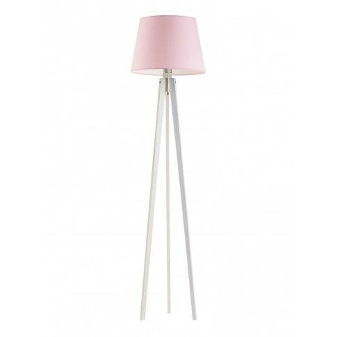 Stojací lampa CURACAO stínidlo světle růžové/bílé nohy