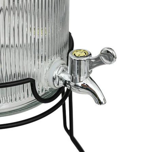 Skleněný nápojový dávkovač 4 l s kohoutkem na stojanu se 4 sklenicemi 5five simply smart na party