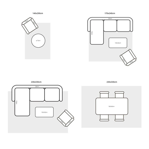 Vlněný koberec do obýváku Grain béžový 200x280 moderní ručně tkaný snadno čistitelný