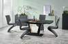 Rozkládací jídelní stůl Raffel 160-200 cm moderní černá deska MDF sklo Intesi