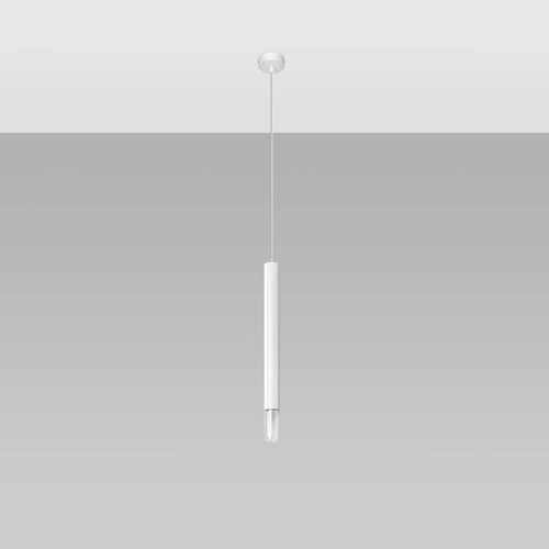 Závěsné svítidlo Wezyr bílá moderní tubus do obýváku kuchyně jídelny nad ostrůvek 120 cm
