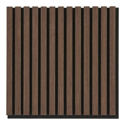 3D akustický nástěnný panel House Nordic Acoustic ořech do obývacího pokoje 52x52 cm